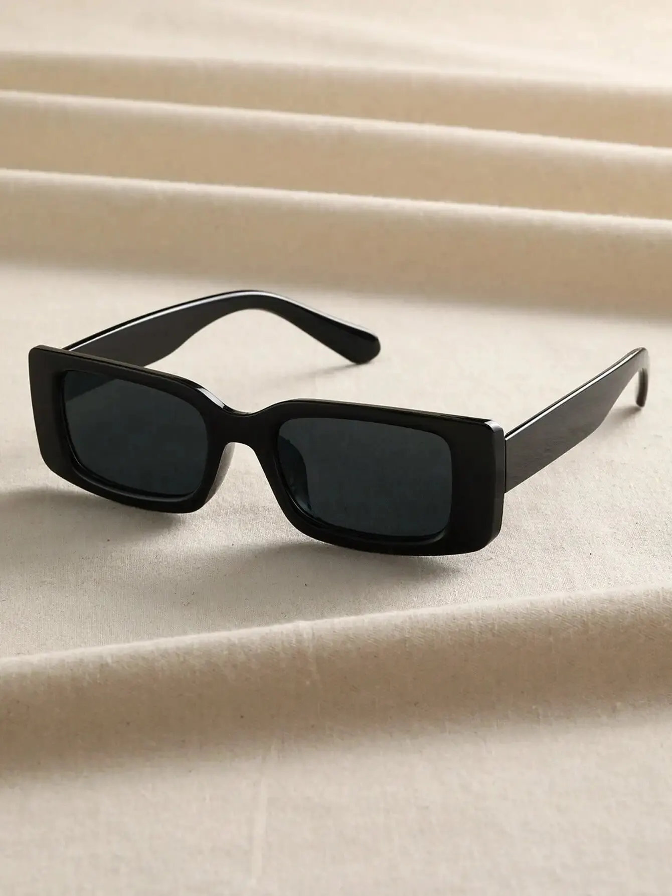 Sunglasses Uv400 - 1 PCs Unisex Black Plastic Square