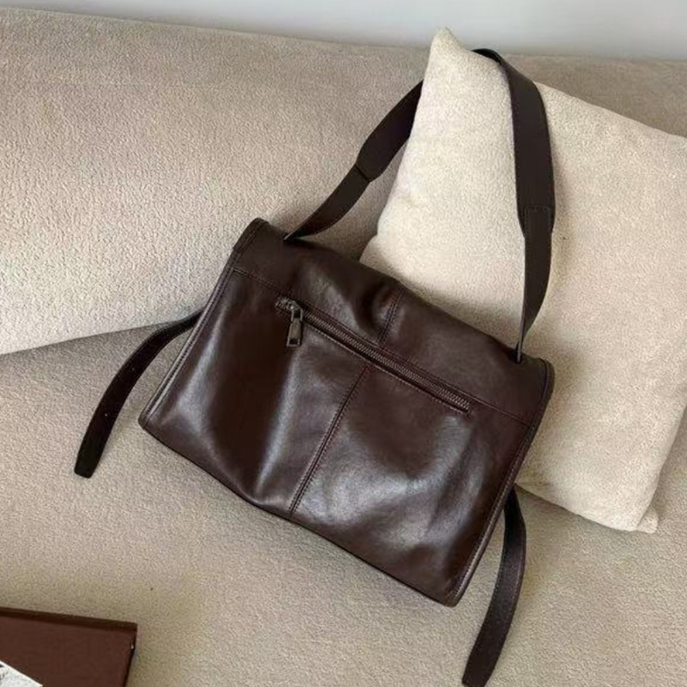 Retro Cowhide Briefcase New So - Leather Briefcase ulasan dan harga