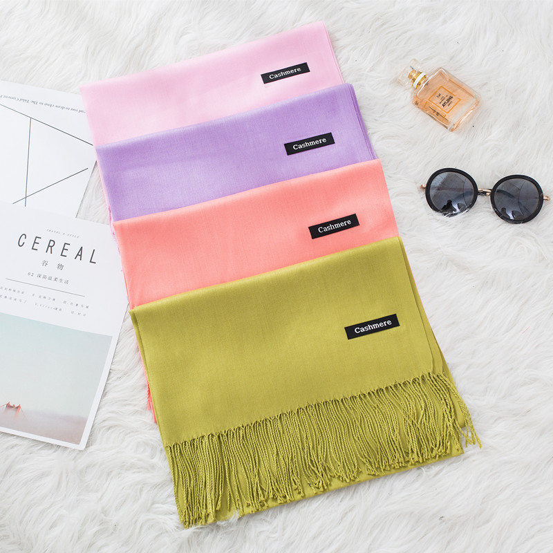 Fashion Solid Color 2020 Women - Cashmere Scarf ulasan dan harga