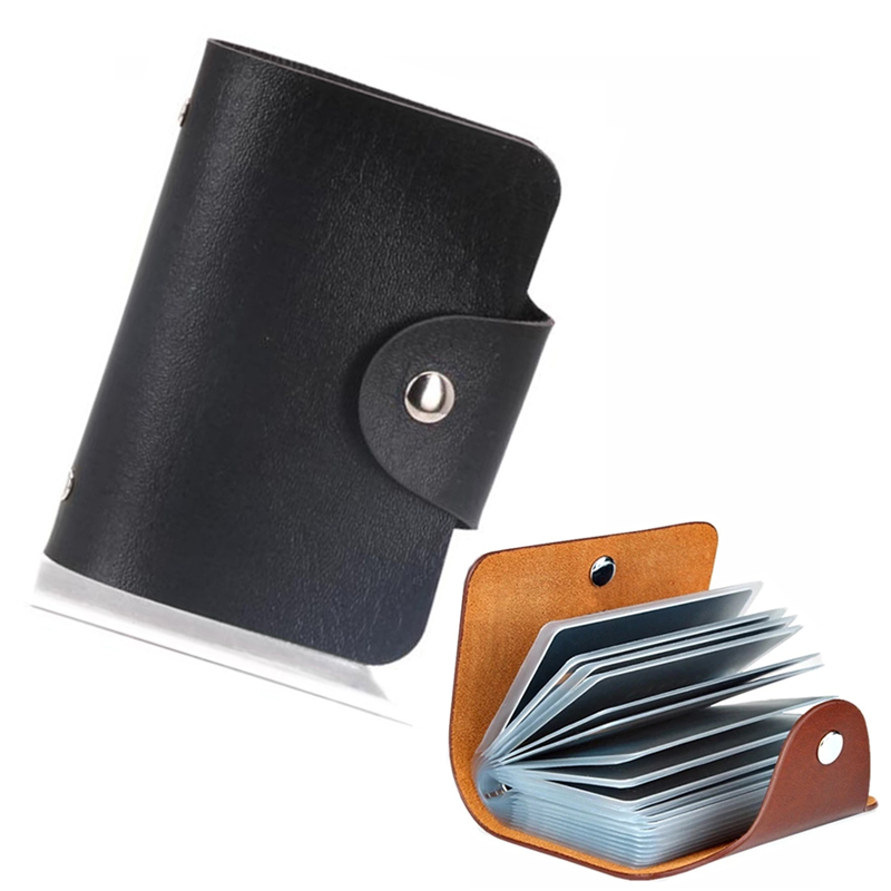 24 Slots Bits Card Holder Bag  - Leather Wallet Men ulasan dan harga