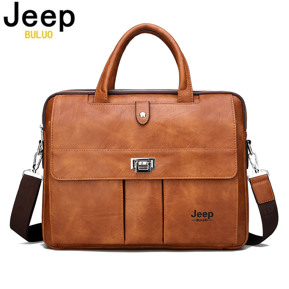 Jeep Buluo Men's Leather Brief - Leather Briefcase ulasan dan harga